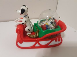 Vintage 1996 McDonald&#39;s Disney 101 Dalmatians Christmas Sleigh Sled Snow... - $9.89