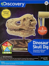 NEW Discovery Dinosaur Skull Dig Tyrannosaurus with Display Stand &amp; Poster - £11.74 GBP