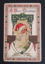 A Merry Christmas Santa Embossed Postcard JJ Marks Series Number 538 c1912 - £6.38 GBP