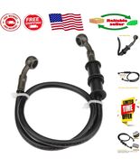 60cm Braided Stainless Steel Motorcycle Brake Line -  Oil Hose Upgrade - $22.57 CAD