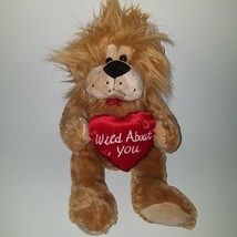 Dan Dee Lion Plush Valentine&#39;s Day Lovey 12&quot; Gift Red Heart Wild About You w/TAG - £19.80 GBP