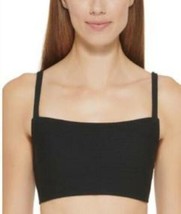 MSRP $68 Dkny Textured Bralette Bikini Top Black Size Medium - £27.54 GBP