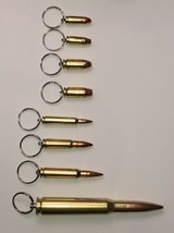 Bullet Keyring BMG KeyChain Assortment - 8 Piece Sm To Lg.  9mm To 50 Cal. - £55.14 GBP