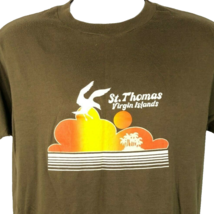 Saint Thomas Virgin Islands Vtg T-Shirt sz M/L Fit 40x26 Mens Single Stitch USA - £26.54 GBP