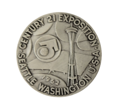 1962 Seattle Worlds Fair Century 21 Expo Official Space Age US Mint Silv... - $76.91 CAD