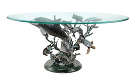 Metal and Glass Dolphin Seaworld Coffee Table - $4,127.31