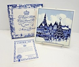 Vintage Royal Delft Christmas Tile 1984 Old Church of Amsterdam w/ Box and COA - £7.96 GBP