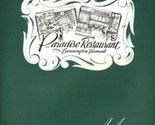 Paradise Restaurant Menu &amp; Placemat Bennington Vermont 1957 - $49.45