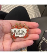 Flaming &#39;Read the Room&#39; Enamel Pin - $265.11 MXN