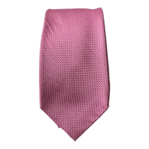 Chaps Mens Tie Necktie Pink Geometric Woven Classic Career Dress Formal ... - £8.40 GBP