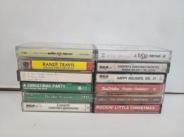 Lot of 12 Mixed Holiday Christmas Vintage Cassette Tapes Randy Travis The Judds  - £9.31 GBP