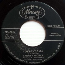 Sarah Vaughn - Eternally / You&#39;re My Baby [7&quot; 45 rpm Single, 1960 Mercury] - £2.72 GBP
