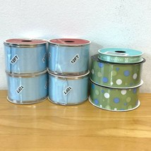 Michaels Celebrate It Ribbon Mixed Lot 28 yds Easter Green Dots Light Blue AR - $14.75