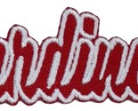 Cardinals Text  Embroidered Applique Iron On Patch Various Sizes Customize - £4.59 GBP+