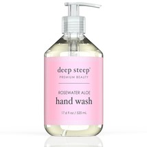 Deep Steep Argan Oil Liquid Hand Wash- 17.6 Ounce (Rosewater Aloe) - £16.60 GBP