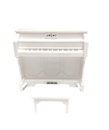 Sylvanian Families Calico Critters Pure White Piano With Bench 4.5x5.25 Black - $15.04