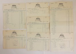 LOT 1929-30 antique 7pc SCHLAPPIG AUTO RECEIPTS reinhold pa FORD E T LIN... - £37.50 GBP
