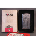 RARE SLIM ZIPPO LIGHTER VENTIAN no.1652 &amp; ORIGINAL BOX 1977 - £66.56 GBP