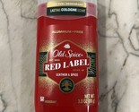 Old Spice Aluminum Free Red Label Leather &amp; Spice Deodorant 3oz Pack Of 1 - £27.65 GBP