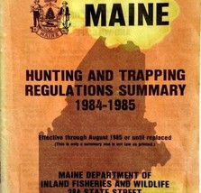 Maine 1984-85 Hunting &amp; Trapping Regulations Vintage 1st Printing Bookle... - $14.99