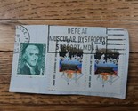 US Mail Stamp Tallahassee, FL Cutout 1976 Thomas Jefferson/Pilgrims - $1.89