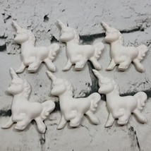 Unicorn Bisque Figures Ceramic 3D Lot Of 6 Ready To Paint Fantasy Crafts  - £15.91 GBP