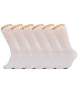 Diabetic Crew Socks for Men 6 Pairs Loose Fit Non-Binding Padded Sole Si... - $27.30 CAD