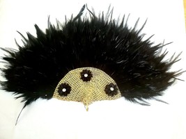 Black Traditional Igbo Nigerian Wedding Bridal Feather Fan. Feather Fan - £43.00 GBP