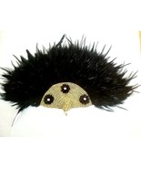 Black Traditional Igbo Nigerian Wedding Bridal Feather Fan. Feather Fan - £42.47 GBP