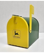 Pre Owned Ertl John Deere Mail Box Coin Bank Stamped Steel Green Yellow - £11.46 GBP