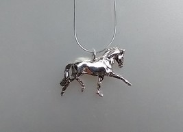 Dressage horse jewelry trot Sterling Silver pendant ONLY. Zimmer equestrian - £59.96 GBP