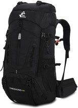 King&#39;Sguard 60L Hiking Backpack Men Women Camping Backpack Waterproof, Black - £48.06 GBP