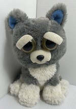 Feisty Pets Husky Dog Sammy Suckerpunch Gray Plush 9” Evil Grin Stuffed Animal - £8.88 GBP