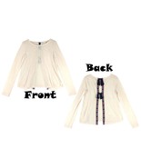 Ya Los Angeles Women&#39;s S Open Back Ribbon Bow Tie Long Sleeve Sweater To... - $19.35