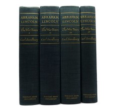 Carl Sandburg Abraham Lincoln: The War Years Vol. I - Iv 1st Edition 4th Printi - £506.36 GBP