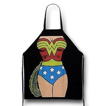 Wonder Woman Figure Cooking Apron Black - £20.94 GBP