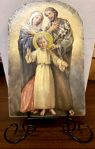 Holy Family Arched Tile Plaque with metal stand, New #AB-189 - €34,27 EUR