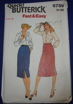 Butterick Misses’ Skirt Size 14 #6759 - £3.98 GBP