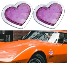 2PCS Purple Heart Shaped Side Marker / Accessory / LED Light / Turn Signal - £22.95 GBP