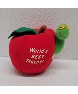 Vintage Russ Berrie Plush Apple Worm  Toy World&#39;s Best Teacher Gift - $34.71 CAD