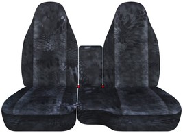 Fits Chevy Colorado 60-40 Hi Back Front Seat Cover 2004-2012 Charcoal Camo - $99.99