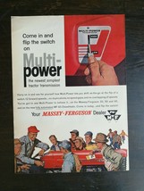 Vintage 1962 Massey-Ferguson Multi Power Tractor Transmission Full Page Color Ad - £5.22 GBP