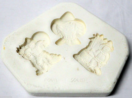 Ceramic Mold Scarecrow Fall Magnets 1985 Dana&#39;s Molds Applique D-228 Makes 3 - £12.59 GBP