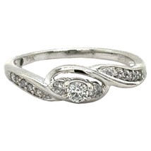 10k White Gold Solitaire with Accents Diamond Ring 1.8g Size 6.25 - £3,773.58 GBP