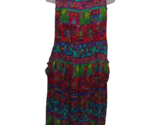 BILA Tribal Village Print Dress Drop Waist w Pockets, Vibrant Crinkle Ra... - $29.66
