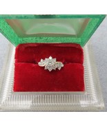 14K Diamond Cluster Ring .90 CTTW 2.54g Yellow Gold Size 7 Flower 1/4 Ct... - $9,408.20 MXN