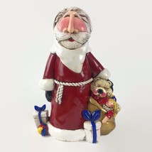 2008 Blue Sky Handcrafted Merry Beary Santa Christmas with Teddy Bear Figurine - £14.86 GBP