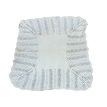 Handmade Small Crochet Knit  Blanket Or Centerpiece Table Cloth 34” throw Lap - £9.73 GBP