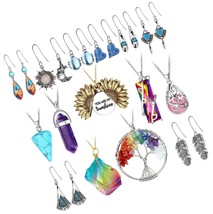 15 Pcs Vintage Crystal Pendant Necklaces for Women My - £49.10 GBP