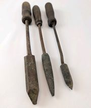 Lot of 3 Antique Copper Soldering Irons Primitive Blacksmith Tools Rusti... - $34.99